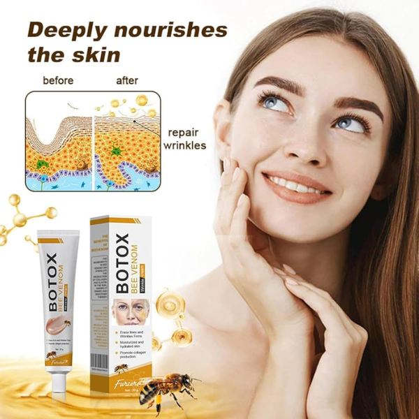 Botox poderoso restaurador da pele - Creme antirrugas com veneno de abelha