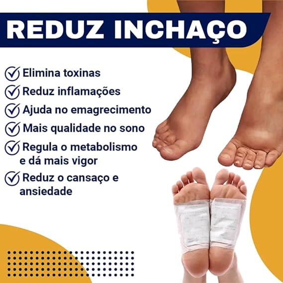 Adesivo detox para os pés Kiyome Kinoki – Pacote com 10 unidades