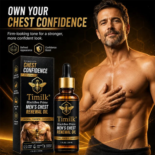 Óleo revitalizante para o peito Timilk® BlackBee Prime para homens