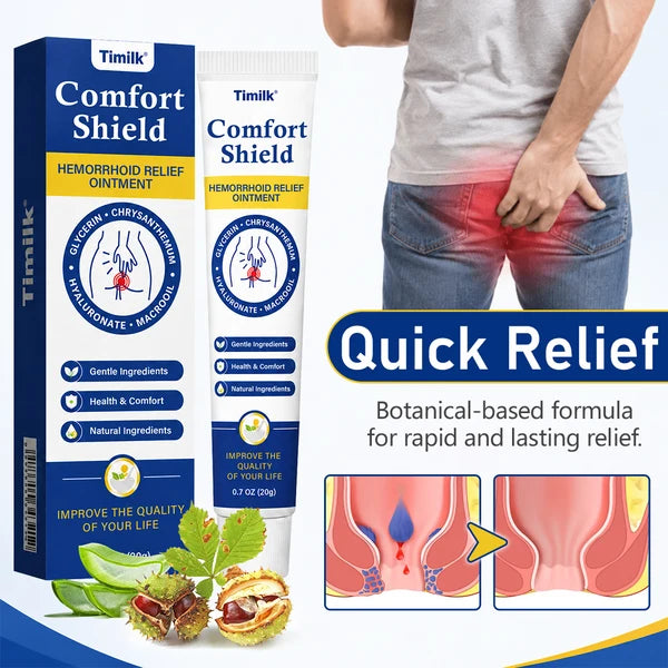 Pomada Timilk® ComfortShield para alívio de hemorroidas