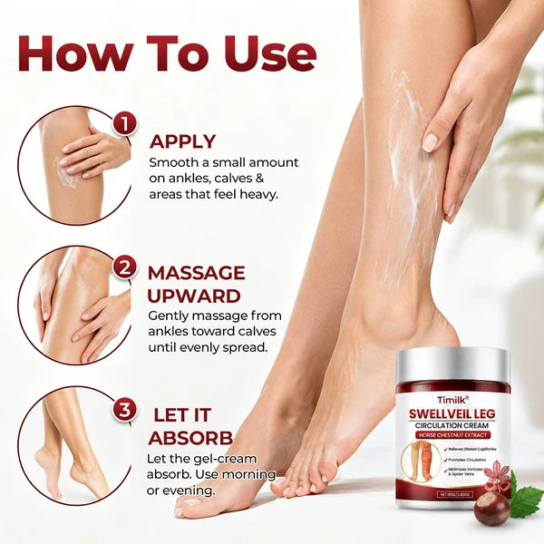 Creme para circulação sanguínea nas pernas Timilk® SwellVeil