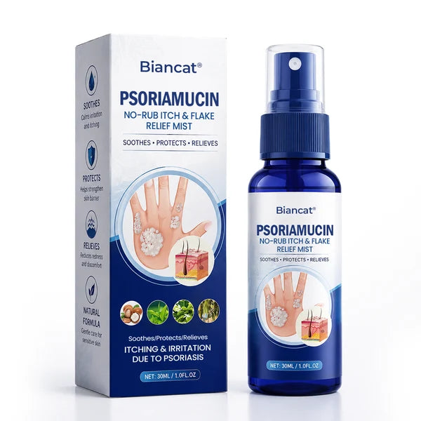 Biancat® PsoriaMucin Spray para Alívio da Coceira e Descamação Sem Esfregar