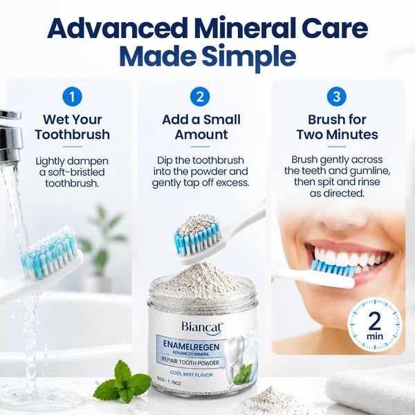 Pó dental de reparação mineral avançada