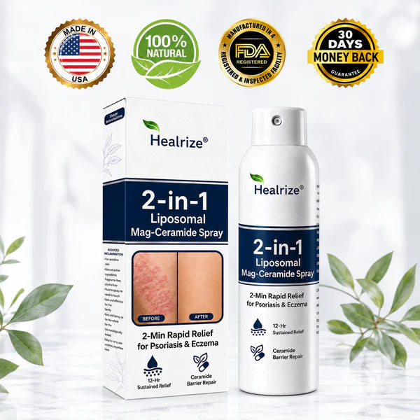 Spray 2 em 1  | Alívio rápido para psoríase e eczema (seguro para o corpo todo e áreas íntimas)