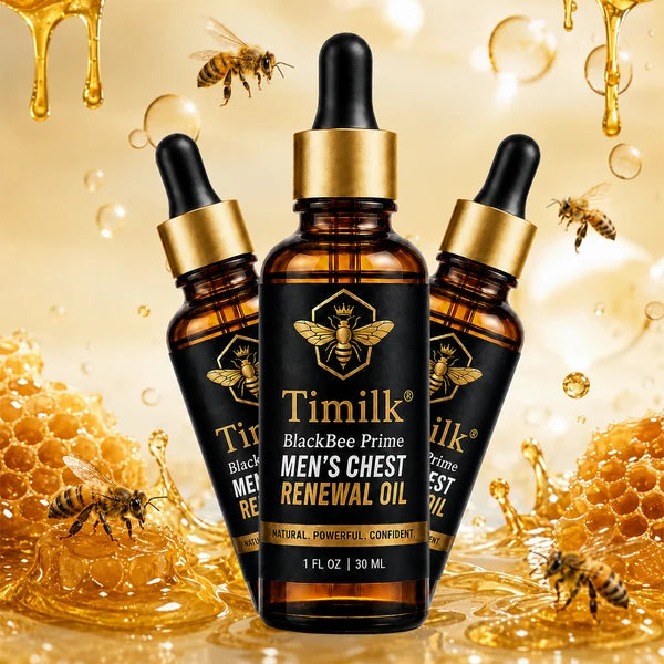 Óleo revitalizante para o peito Timilk® BlackBee Prime para homens