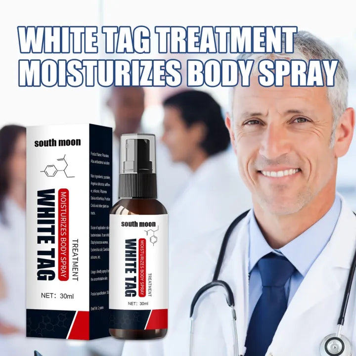 Spray hidratante original South Moon White Tag com óleo de mostarda para tratamento de vitiligo 30ml