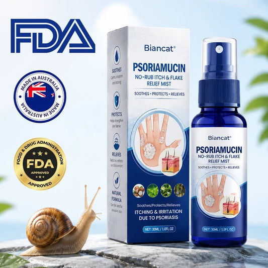 Biancat® PsoriaMucin Spray para Alívio da Coceira e Descamação Sem Esfregar