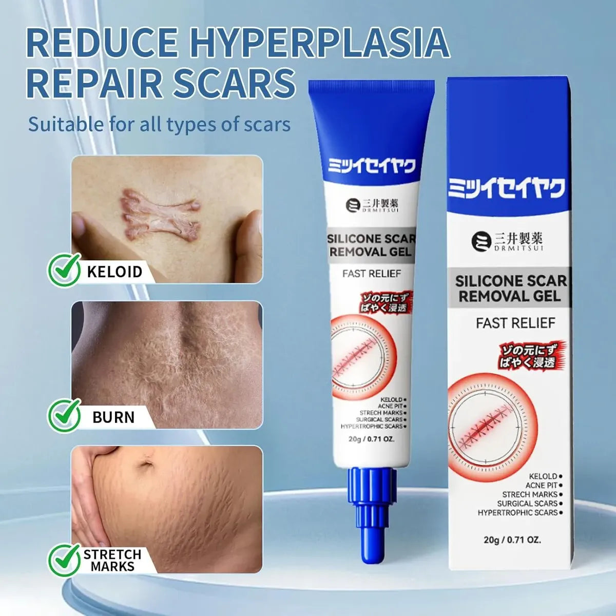 Gel de silicone para cicatrizes