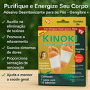 Adesivo detox para os pés Kiyome Kinoki – Pacote com 10 unidades