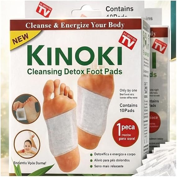 Adesivo detox para os pés Kiyome Kinoki – Pacote com 10 unidades