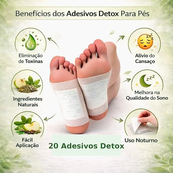 Adesivo detox para os pés Kiyome Kinoki – Pacote com 10 unidades