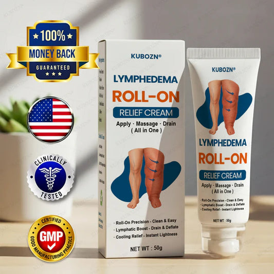 Creme Roll-On KUBOZN® para Drenagem Linfática e Alívio do Inchaço