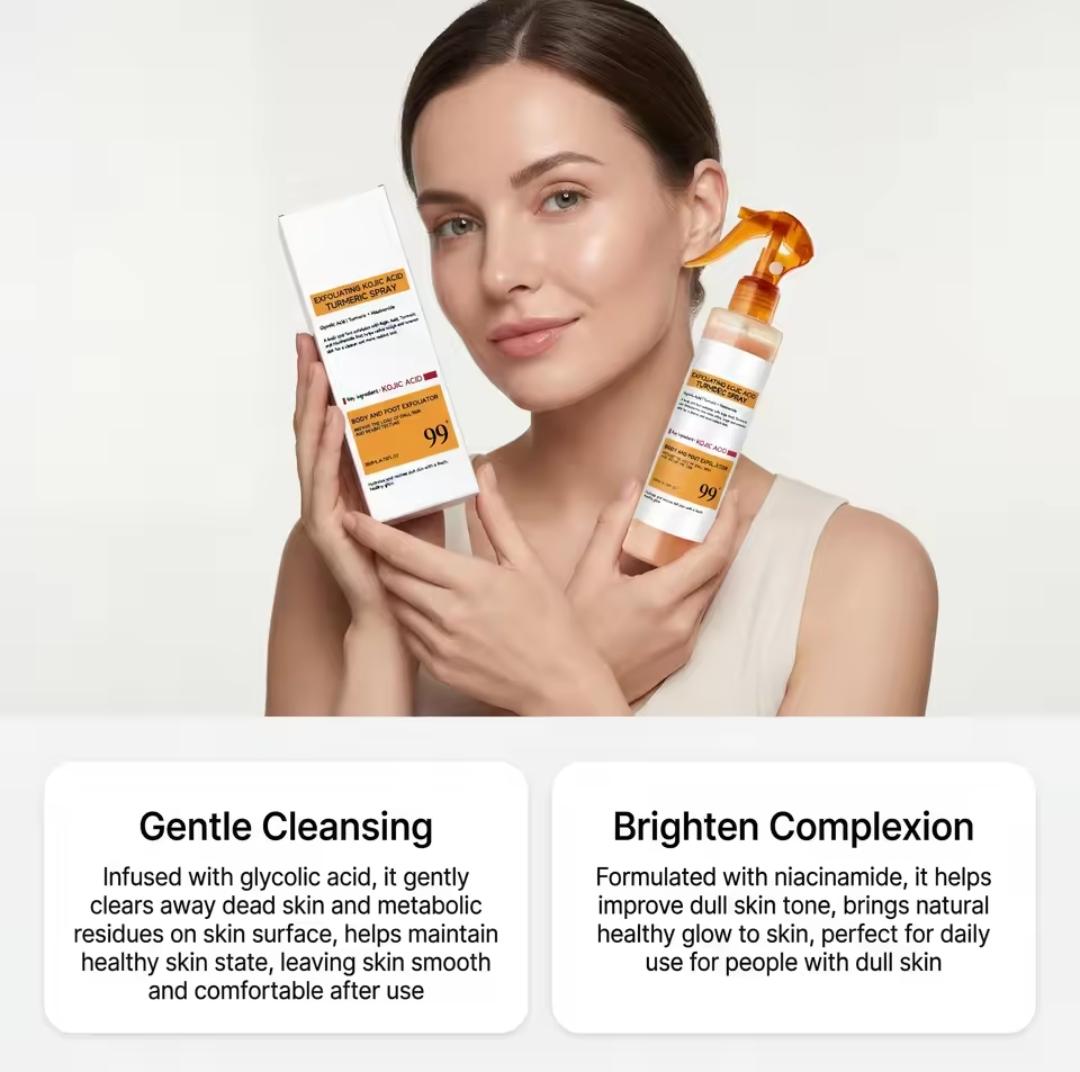 Spray Esfoliante Corporal com Ácido Kójico e Cúrcuma