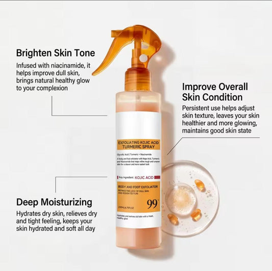 Spray Esfoliante Corporal com Ácido Kójico e Cúrcuma
