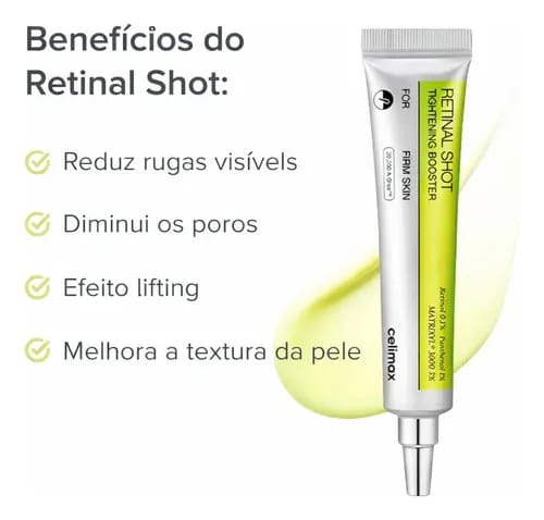 CELIMAX The Vita A Retinal Shot Tightening Booster 15ml | Sérum com Retinal 0,1% | Cuidado de Textura • Aparência dos Poros