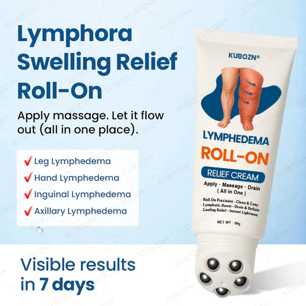 Creme Roll-On KUBOZN® para Drenagem Linfática e Alívio do Inchaço